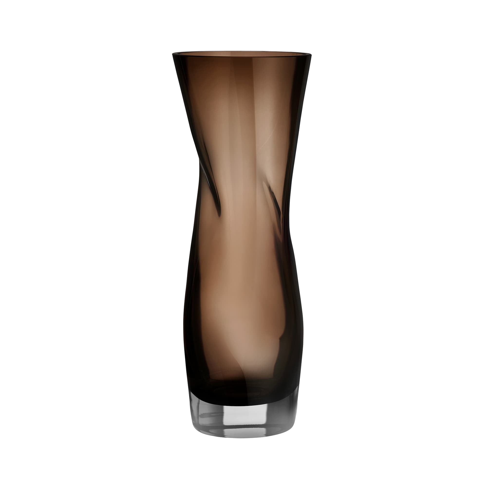 Squeeze vase, røykbrun 340 mm