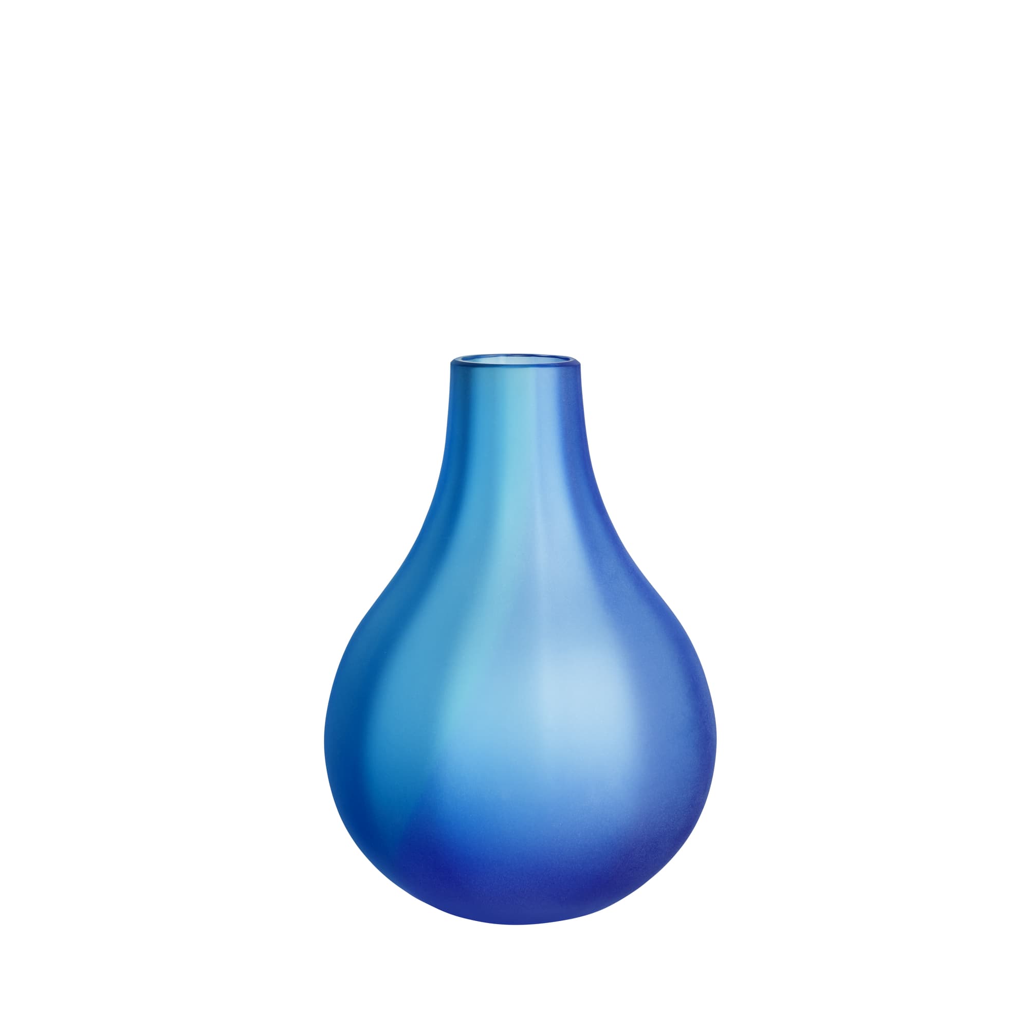 Iris vase blue frosted, EL AC-23