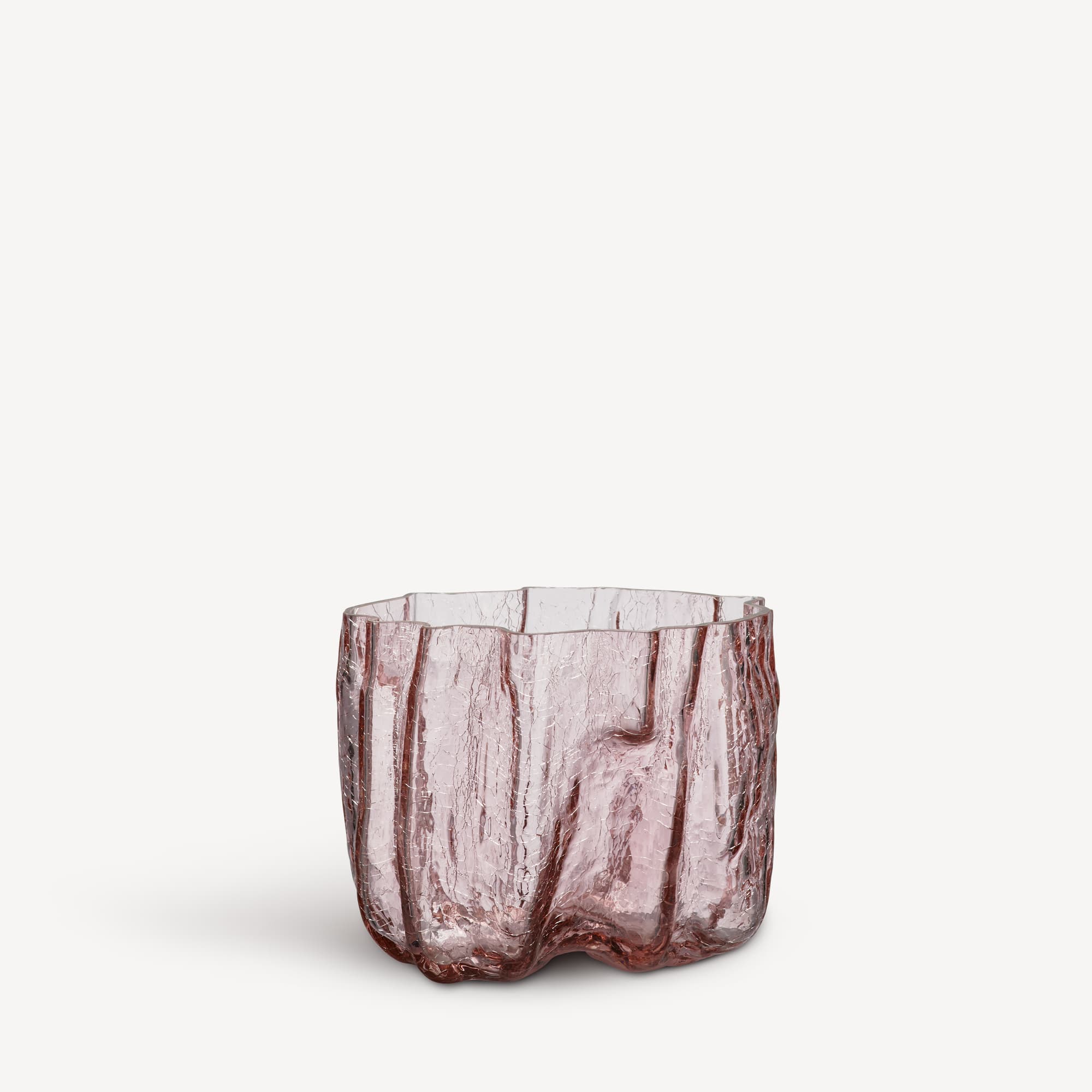Crackle vase rosa h 175 mm